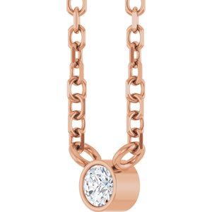 0.06 ct Diamond Bezel-Set Solitaire Necklace