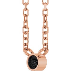 0.06 ct Diamond Bezel-Set Solitaire Necklace