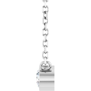 0.06 ct Diamond Bezel-Set Solitaire Necklace