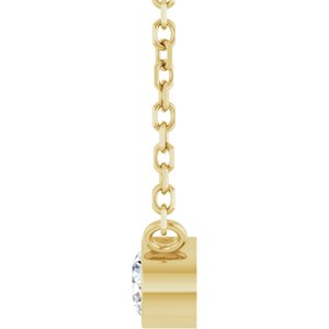 0.06 ct Diamond Bezel-Set Solitaire Necklace