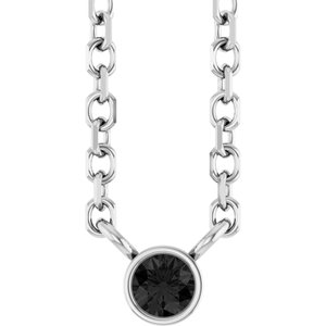 0.06 ct Diamond Bezel-Set Solitaire Necklace