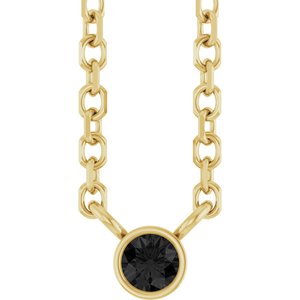 0.06 ct Diamond Bezel-Set Solitaire Necklace