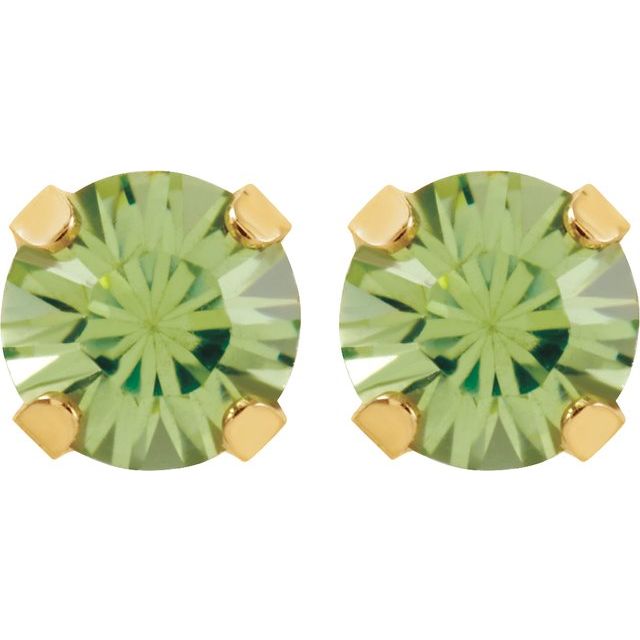 14k-yellow-imitation-peridot-inverness®-piercing-stud-earrings