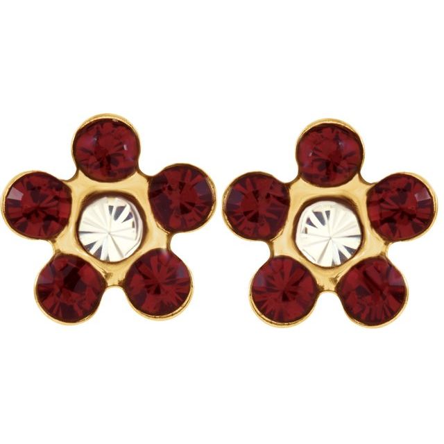 14k-yellow-imitation-garnet-inverness®-piercing-earrings