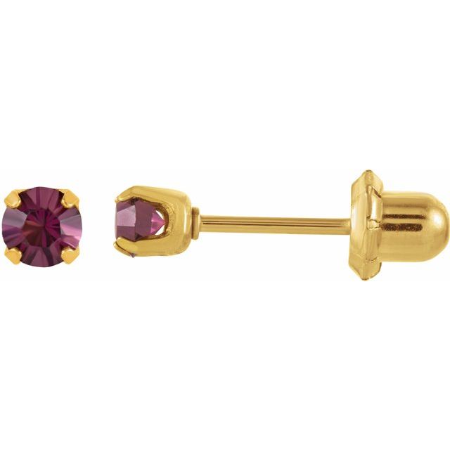 14k-yellow-imitation-amethyst-inverness®-piercing-stud-earrings