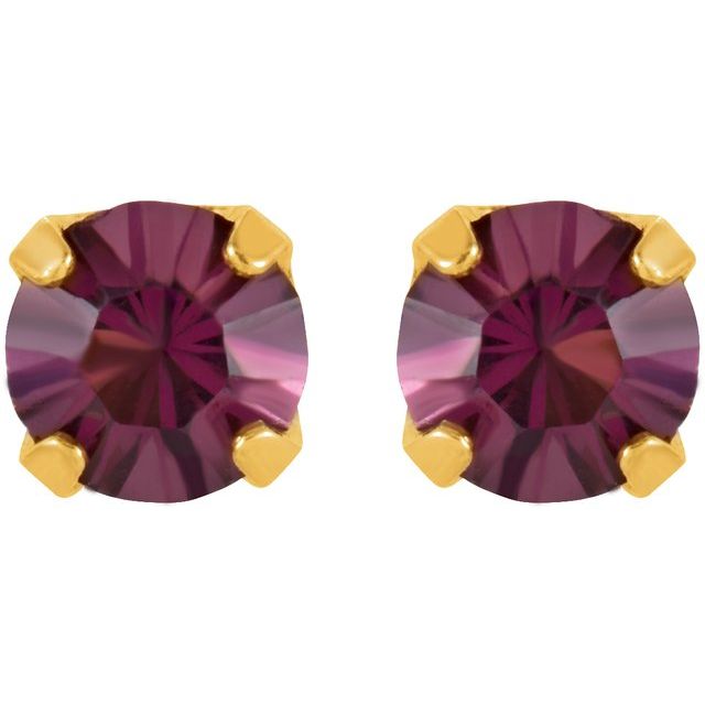 14k-yellow-imitation-amethyst-inverness®-piercing-stud-earrings