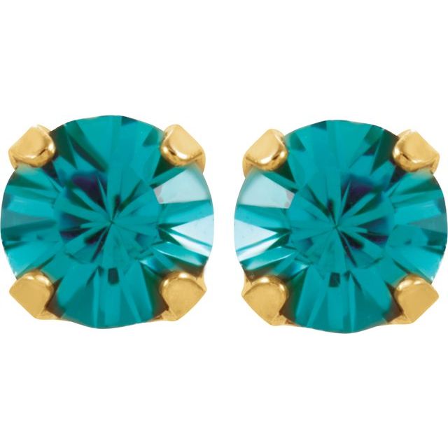 14k-yellow-imitation-blue-crystal-inverness®-piercing-stud-earrings