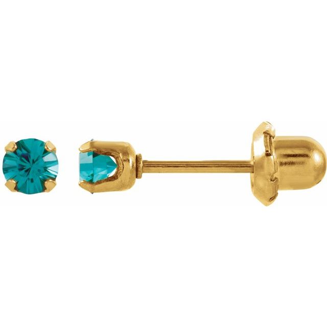 14k-yellow-imitation-blue-crystal-inverness®-piercing-stud-earrings