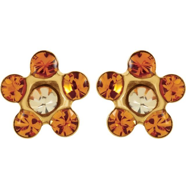 14k-yellow-imitation-citrine-inverness®-piercing-earrings