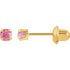 14k-yellow-imitation-pink-tourmaline-inverness®-piercing-stud-earrings