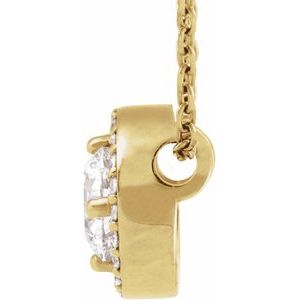 1/5 ct Diamond Halo-Style Necklace