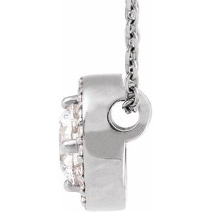 1/5 ct Diamond Halo-Style Necklace