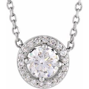 1/5 ct Diamond Halo-Style Necklace