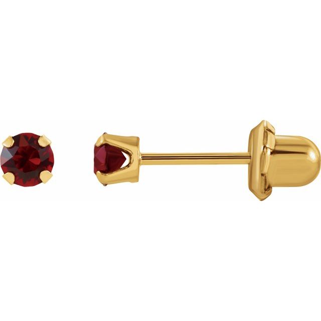 14k-yellow-imitation-ruby-inverness®-piercing-stud-earrings