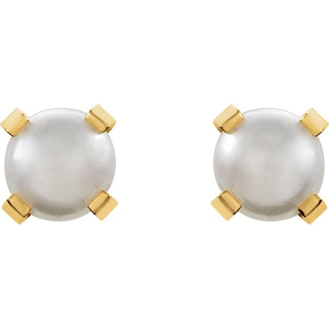 14k-yellow-imitation-white-pearl-inverness®-piercing-earrings