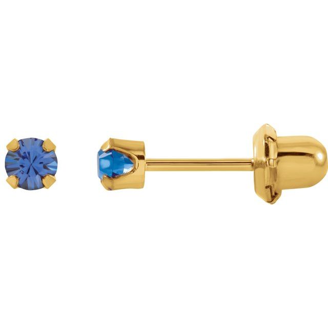 14k-yellow-imitation-blue-sapphire-inverness®-piercing-stud-earrings