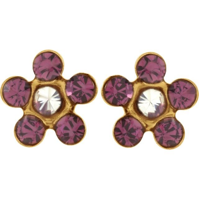 14k-yellow-imitation-amethyst-inverness®-piercing-earrings