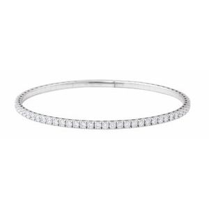 1 1/2 ct Diamond Fully Accented Flexible Bangle Bracelet