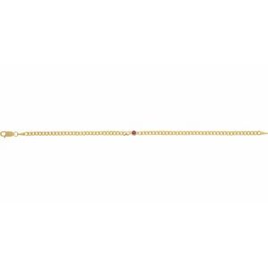 Bezel-Set Solitaire Curb Link Bracelet