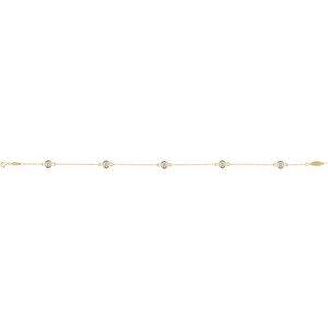 Diamond Bezel-Set Five-Station Bracelet