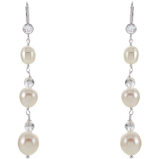 sterling-silver-cultured-white-freshwater-pearl-&-imitation-cubic-zirconia-earrings