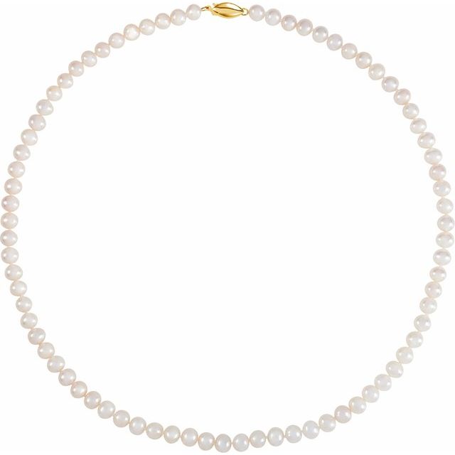 14k-yellow-panache®-cultured-white-freshwater-pearl-18"-necklace
