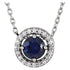 14k-white-lab-grown-blue-sapphire-&-.05-ctw-natural-diamond-halo-style-16"-necklace