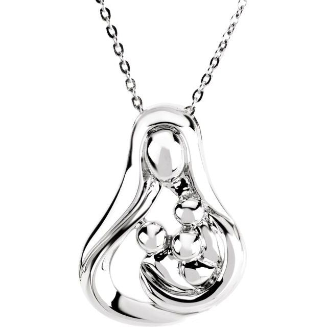 sterling-silver-1-child-mother's-embrace-16"-necklace