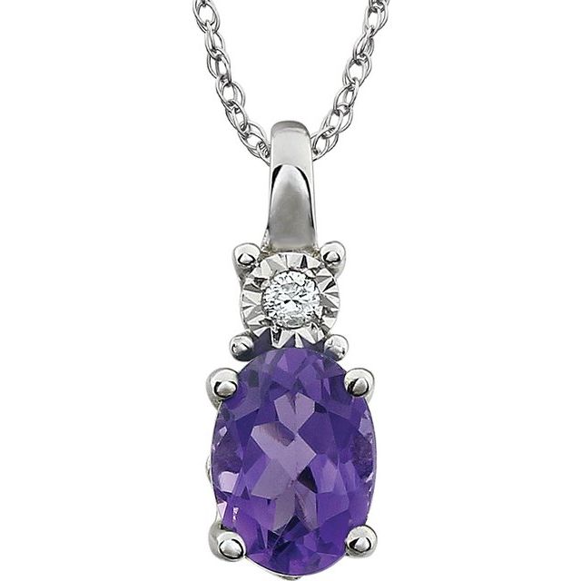 14k-white-natural-amethyst-&-.02-ct-natural-diamond-18"-necklace