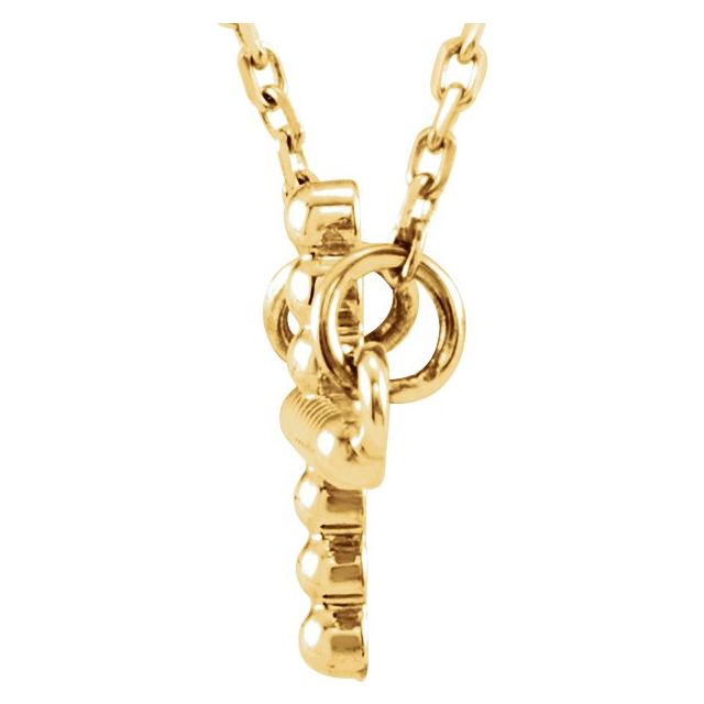 14k-yellow--sideways-beaded-cross-16.5"-necklace
