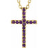 14k-yellow-natural-amethyst-petite-cross-16"-necklace