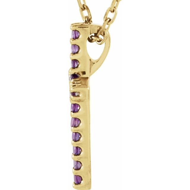 14k-yellow-natural-amethyst-petite-cross-16"-necklace