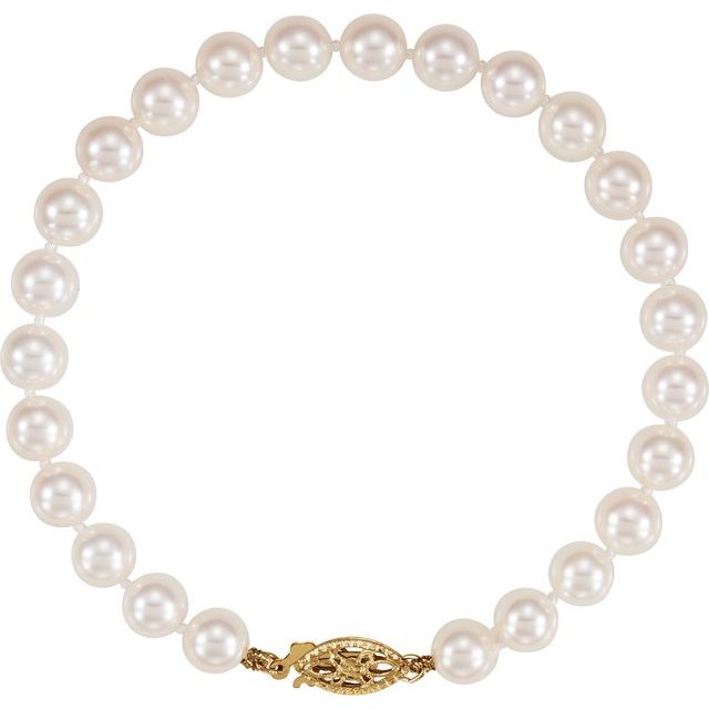 14k-yellow-cultured-white-akoya-pearl-7"-bracelet