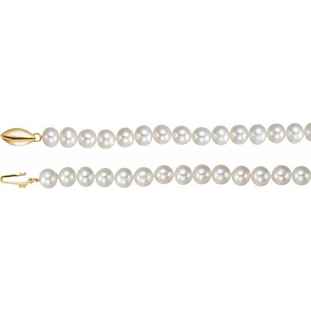 14k-yellow-panache®-cultured-white-freshwater-pearl-18"-necklace