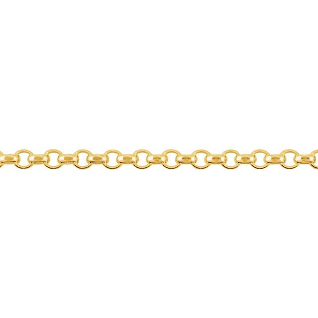14k-yellow--hollow-diamond-cut-rolo-7"-chain