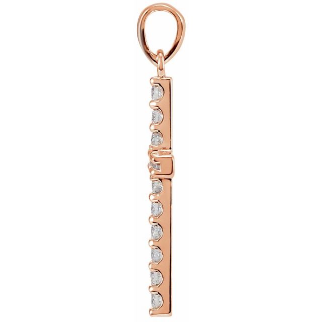 14k-rose-3/4-ctw-natural-diamond-cross-pendant