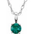14k-white--lab-grown-emerald-youth-solitaire-14"-necklace