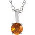 14k-white--imitation-citrine-youth-solitaire-14"-necklace