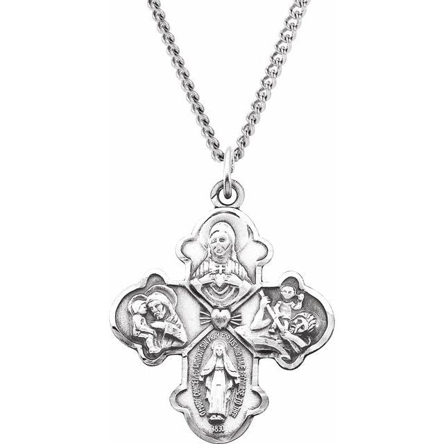 sterling-silver--four-way-cross-24"-necklace