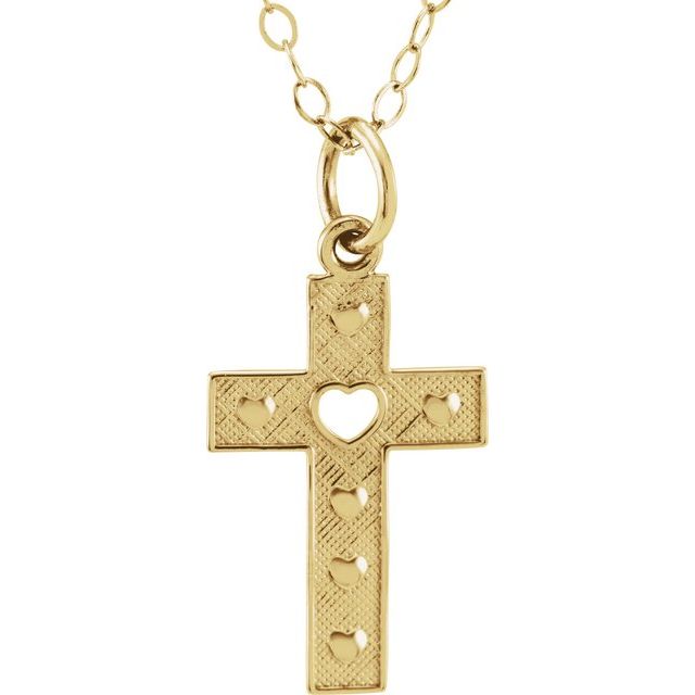 14k-yellow-pierced-heart-cross-pendant