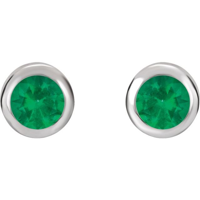 14k-white-lab-grown-emerald-bezel-set-earrings