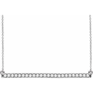 1/3 ct Diamond Accented Bar Necklace
