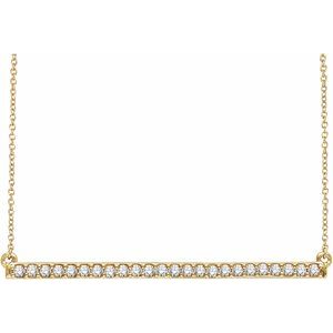 1/3 ct Diamond Accented Bar Necklace