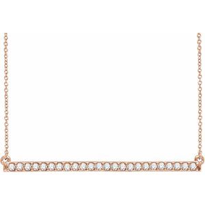 1/3 ct Diamond Accented Bar Necklace