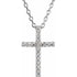 14k-white-.06-ctw-lab-grown-diamond-petite-cross-16"-necklace
