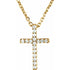 14k-yellow-.06-ctw-natural-diamond-petite-cross-16"-necklace