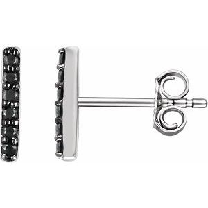 Diamond 1/10 ct Bar Earrings
