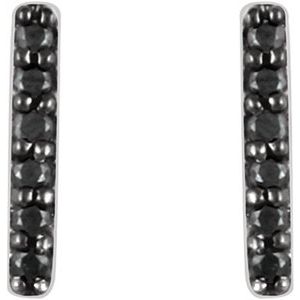 Diamond 1/10 ct Bar Earrings