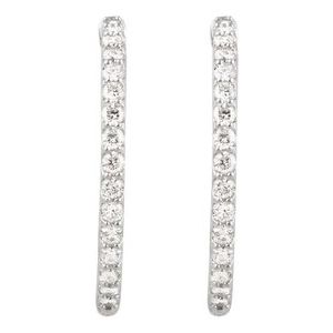 6 1/2 ct Diamond Inside-Outside Hinged Hoop Earrings