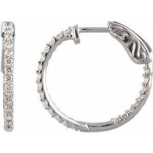 6 1/2 ct Diamond Inside-Outside Hinged Hoop Earrings